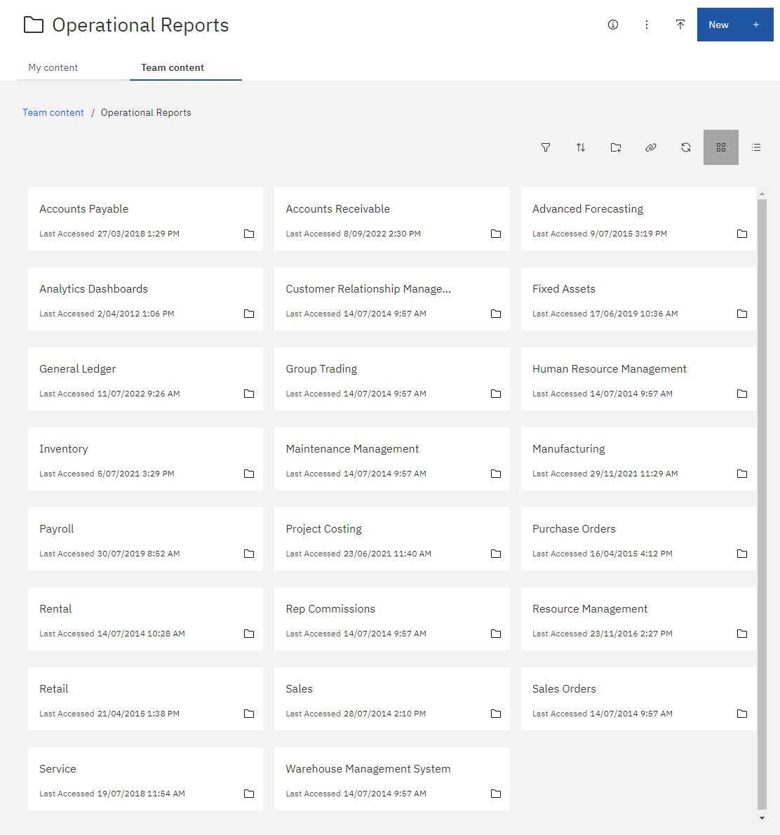 Finding the standard reports and dashboards